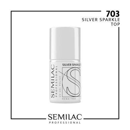 Semilac Pro Silver Sparkle Top XXL 11ml