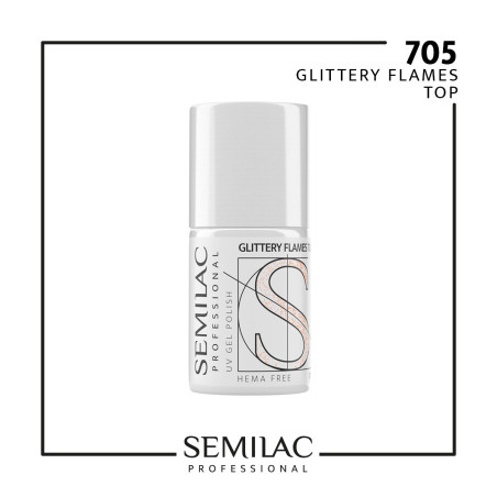 Semilac Pro Glittery Flames Top XXL 11ml