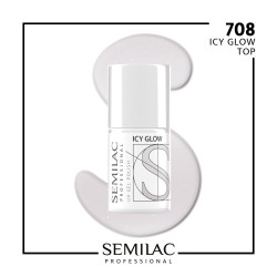 Semilac Pro Top No Wipe Icy Glow 7ml | MaterialEstetica.com