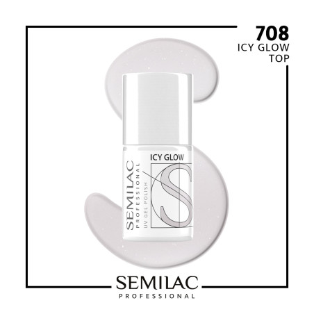 Semilac Pro Top No Wipe Icy Glow 7ml