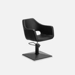 Sillón de peluquería Wedge Square Black | Material Estética