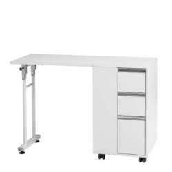 Mesa de manicura plegable Plex, 3 cajones | Weelko