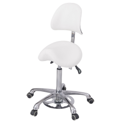 Taburete de pedicura Noble Feet blanco | Weelko