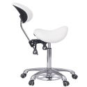 Taburete de pedicura Noble Feet blanco | Weelko