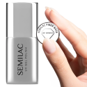 Semilac Fiber Base 7 ml, bote y muestra de color