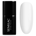 Semilac 001 Strong White, bote y muestra de color