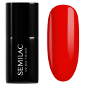 Semilac 317 Neon Red, bote y muestra de color