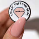 Muestra de Semilac Fiber Base Beige 7 ml sobre la uña