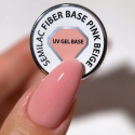 Muestra de Semilac Fiber Base Pink Beige 7 ml sobre la uña