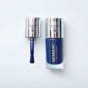 Esmalte clásico Semilac 113 Blue Ink 9 ml, bote abierto y pincel