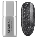 Semilac T21 Top No Wipe Flash ON 7 ml, bote y muestra de color