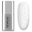 Semilac T24 Top No Wipe Terazzo 7 ml, bote y muestra de color