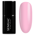 Esmalte semipermanente Semilac 003 Sweet Pink, bote y muestra de color