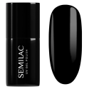 Esmalte semipermanente Semilac 031 Black Diamond, bote y muestra de color
