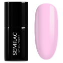 Esmalte semipermanente Semilac 056 Pink Smile, bote y muestra de color