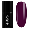 Esmalte semipermanente Semilac 083 Burgundy Wine, bote y muestra de color