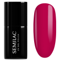 Esmalte semipermanente Semilac 103 Elegant Raspberry, bote y muestra de color