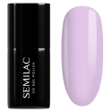 Esmalte semipermanente Semilac 145 Lila Story, bote y muestra de color