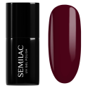 Esmalte semipermanente Semilac 316 Burgundy Red, bote y muestra de color