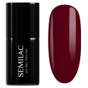Esmalte semipermanente Semilac 404 Black Beans Muffin, bote y muestra de color