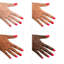 Esmalte Semilac 442 Trick or Pink sobre distintos tonos de piel