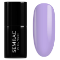 Esmalte semipermanente Semilac 559 Violet Blast, bote y muestra de color
