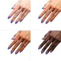 Esmalte Semilac 602 Dark Jeans sobre distintos tonos de piel