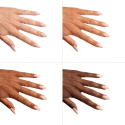Esmalte Semilac 651 Zen sobre distintos tonos de piel