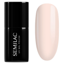 Esmalte semipermanente Semilac 929 Barely Butter, bote y muestra de color