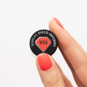 Muestra del esmalte Semilac 935 Disco Inferno sobre la uña