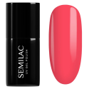 Esmalte semipermanente Semilac 936 Magenta Ticket, bote y muestra de color