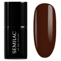 Esmalte semipermanente Semilac 941 Hot Chocolate, bote y muestra de color