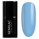 Esmalte semipermanente Semilac 000 Semilike Lazure Dream, bote y muestra de color