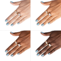 Esmalte Semilac 000 Semilike Lazure Dream sobre distintos tonos de piel