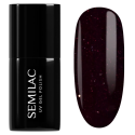Esmalte semipermanente Semilac 148 Night Euphoria, bote y muestra de color