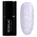 Esmalte semipermanente Semilac 241 Ocean Flower, bote y muestra de color