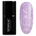 Esmalte semipermanente Semilac 242 Pink Sands, bote y muestra de color