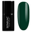 Esmalte semipermanente Semilac 309 Pine Green, bote y muestra de color