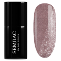 Esmalte semipermanente Semilac 395 Dawn till Dusk, bote y muestra de color