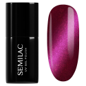 Esmalte semipermanente Semilac 468 Pink Cosy Essentials, bote y muestra de color
