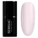 Esmalte semipermanente Semilac 587 Tea Rose, bote y muestra de color