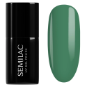 Esmalte semipermanente Semilac 588 Fresh Green, bote y muestra de color