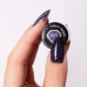 Muestra del esmalte Semilac 611 Violet Night sobre la uña