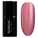 Esmalte semipermanente Semilac 662 Rosé Gloss, bote y muestra de color