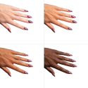 Esmalte Semilac 827 AI Brown sobre distintos tonos de piel