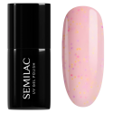 Esmalte semipermanente Semilac 921 Candy Pink, bote y muestra de color