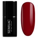 Esmalte semipermanente Semilac 928 Radiant Raspberry, bote y muestra de color