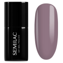 Esmalte semipermanente Semilac 373 Moderate Burgundy, bote y muestra de color