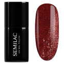 Esmalte semipermanente Semilac 396 Flash and Blush, bote y muestra de color