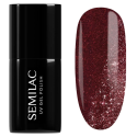 Esmalte semipermanente Semilac 397 Tea before Wine, bote y muestra de color